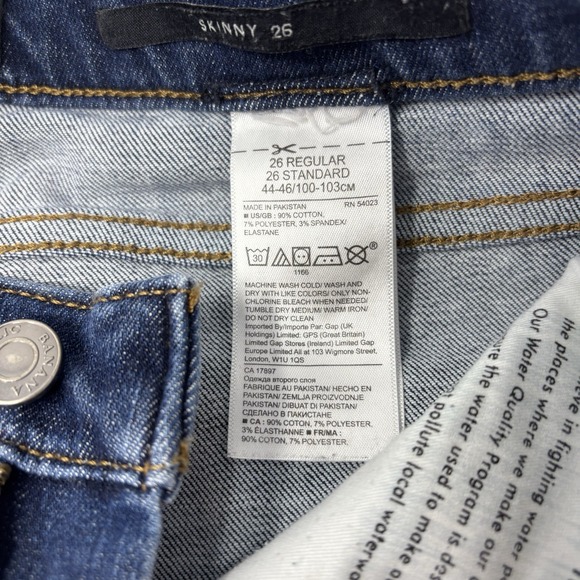 Banana Republic Skinny Jeans Womens Size 26 Blue Denim Wash - Picture 5 of 7